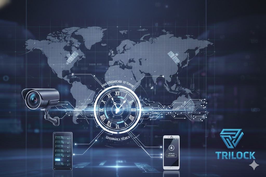 Sincronização de Tempo como Requisito de Governança em Sistemas de Segurança Eletrônica