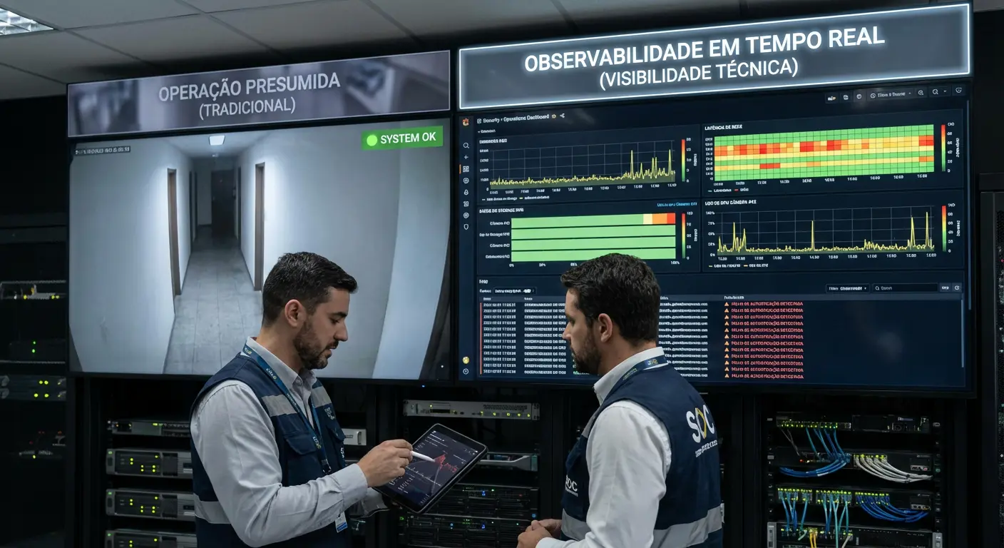 Observabilidade e Monitoramento Contínuo em Sistemas de Segurança Eletrônica: Visibilidade Técnica como Pilar de Confiabilidade