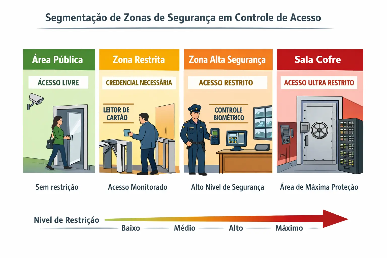 O que é Segmentação de Zonas de Segurança em Sistemas de Controle de Acesso?