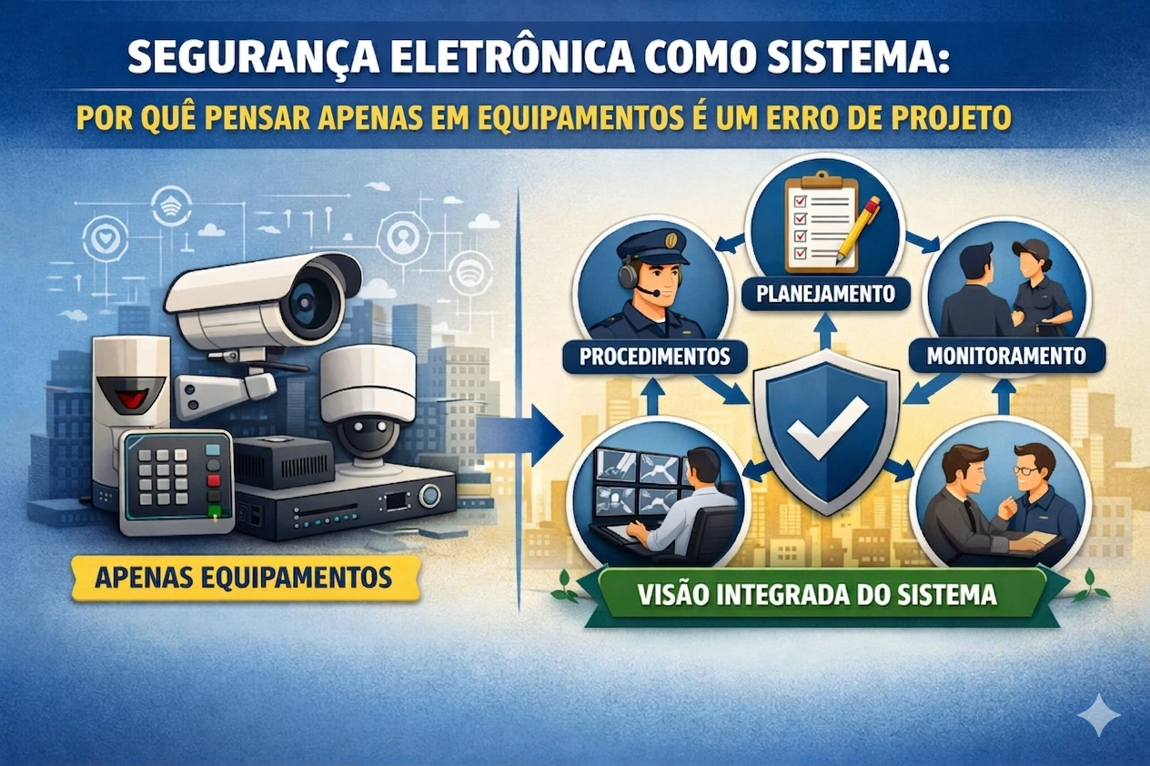 Visão sistêmica na segurança eletrônica: o erro técnico de projetar por equipamentos