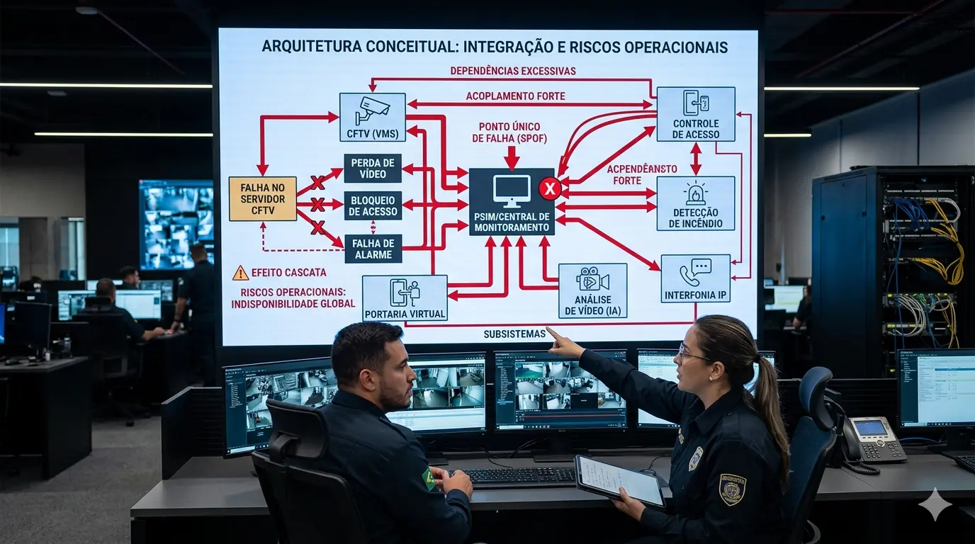 Acoplamento excessivo em sistemas de segurança eletrônica: quando integrar demais vira risco operacional