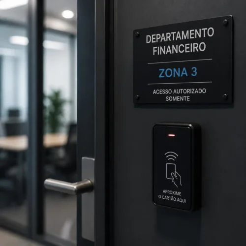 Controle de acesso por zona com segregação de áreas em ambiente corporativo